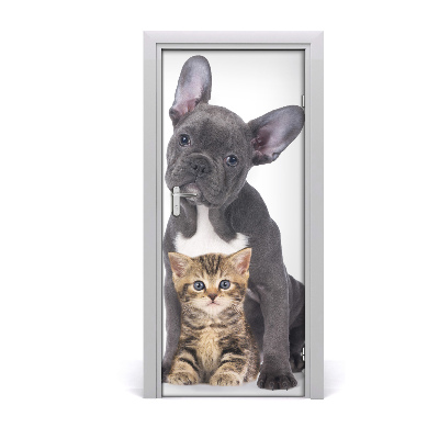 Adesivo per porta Cane e gatto