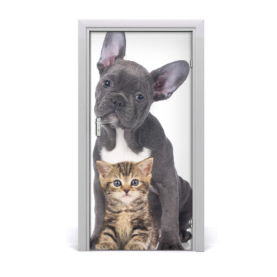 Adesivo per porta Cane e gatto