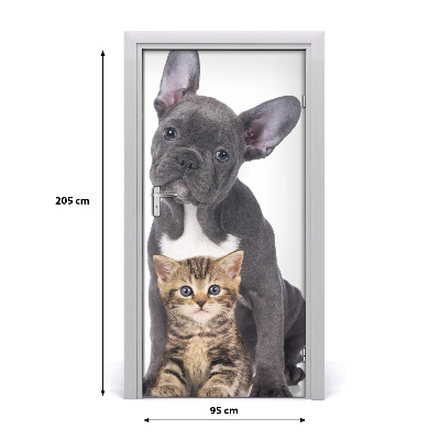 Adesivo per porta Cane e gatto