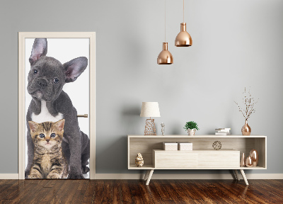 Adesivo per porta Cane e gatto
