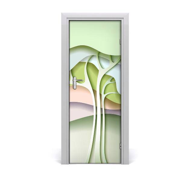 Sticker porta Albero astratto