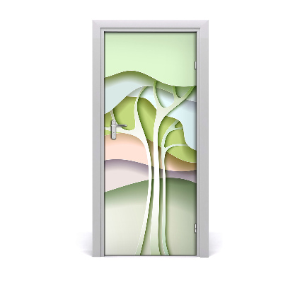 Sticker porta Albero astratto