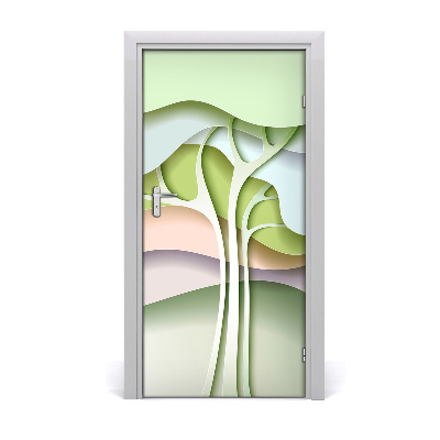 Sticker porta Albero astratto