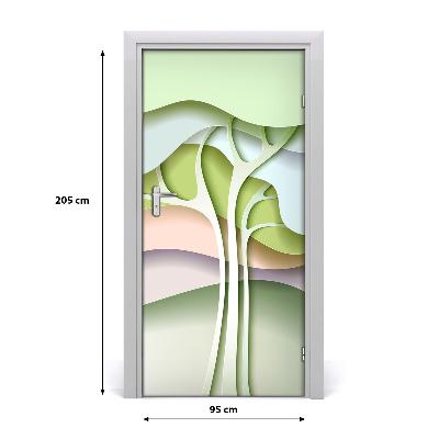 Sticker porta Albero astratto