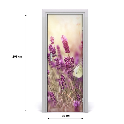 Adesivo per porta interna Fiori di lavanda