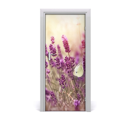 Adesivo per porta interna Fiori di lavanda
