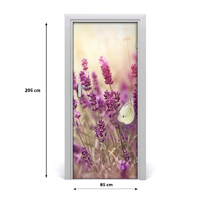Adesivo per porta interna Fiori di lavanda