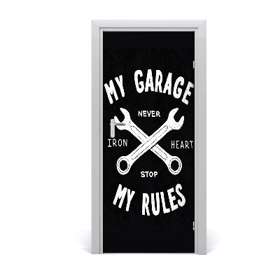 Adesivo per porta Dicendo il mio garage