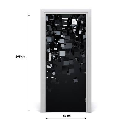 Adesivo per porta interna Astrazione 3D