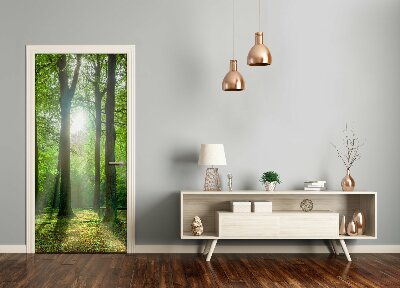 Adesivo per porta Il sole nella foresta
