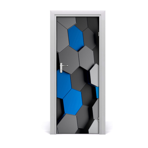 Adesivo per porta interna Astrazione 3D