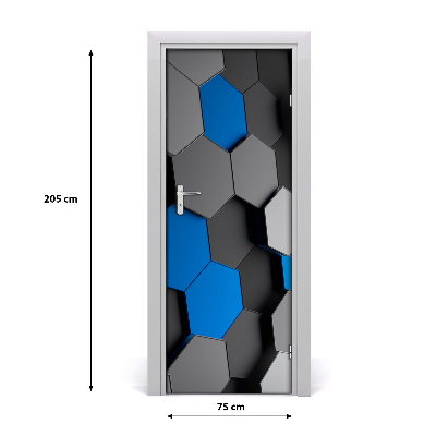 Adesivo per porta interna Astrazione 3D