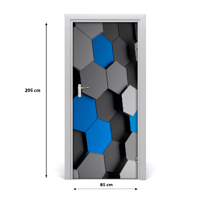 Adesivo per porta interna Astrazione 3D