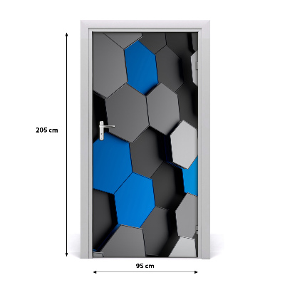 Adesivo per porta interna Astrazione 3D