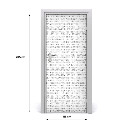 Adesivo per porta interna Codice binario