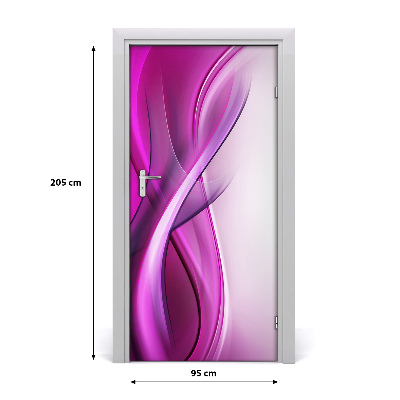Adesivo per porta interna Onde di sfondo