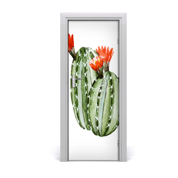 Poster adesivo per porta Cactus