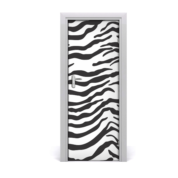 Sticker porta Sfondo domestico zebra