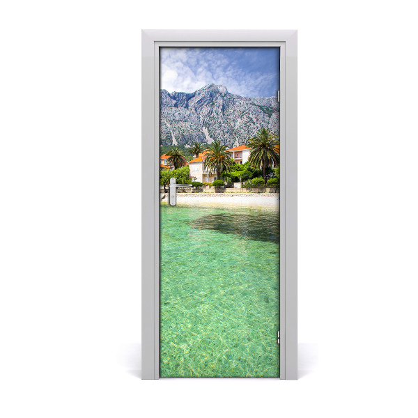 Adesivo per porta Spiaggia in Croazia