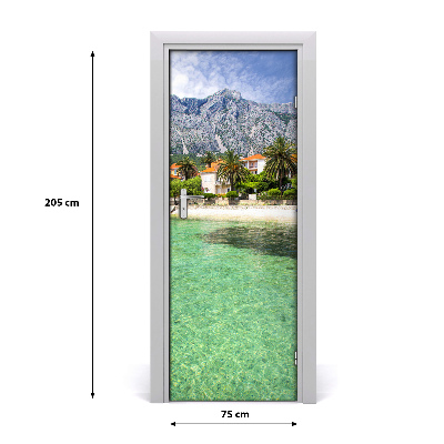 Adesivo per porta Spiaggia in Croazia