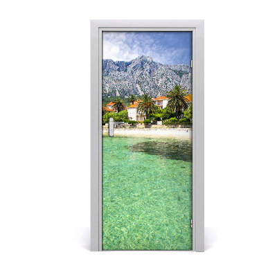 Adesivo per porta Spiaggia in Croazia