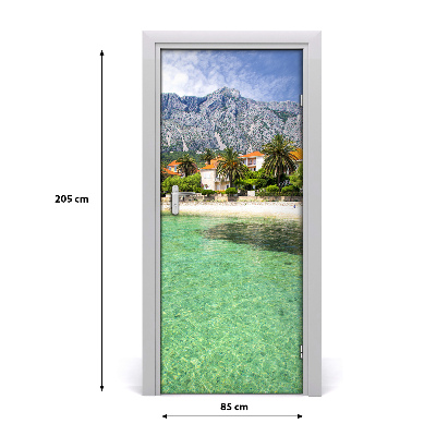 Adesivo per porta Spiaggia in Croazia