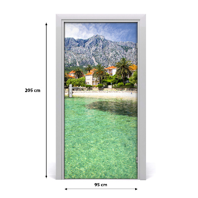 Adesivo per porta Spiaggia in Croazia