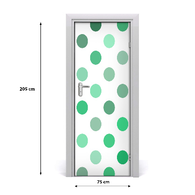 Adesivo per porta interna Punti verdi