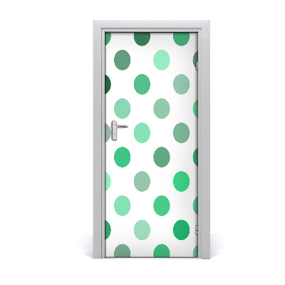 Adesivo per porta interna Punti verdi