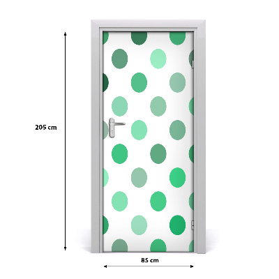Adesivo per porta interna Punti verdi