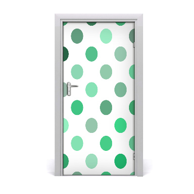 Adesivo per porta interna Punti verdi
