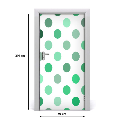 Adesivo per porta interna Punti verdi