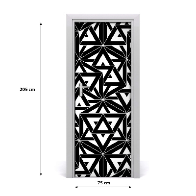 Adesivo per porta interna Sfondo geometrico