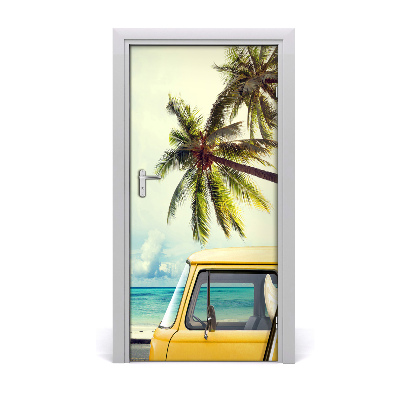 Adesivo per porta Tempo per il surf