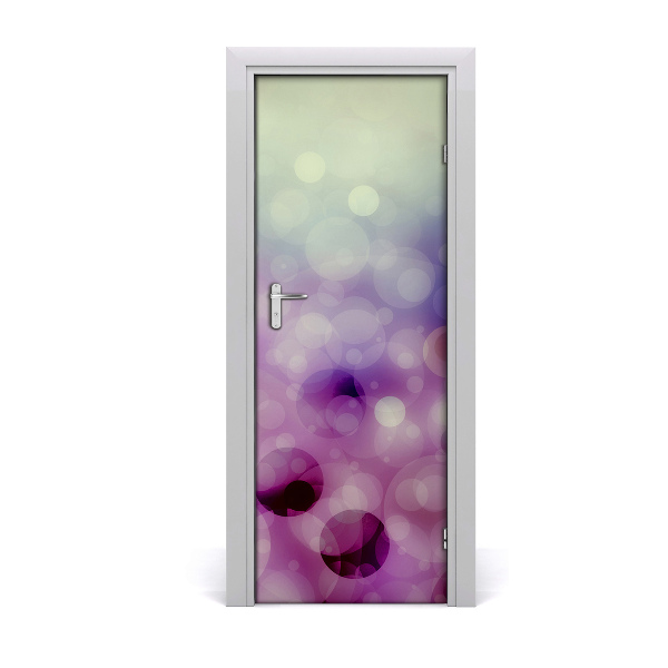 Adesivo per porta interna Ruote viola