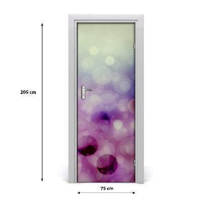 Adesivo per porta interna Ruote viola