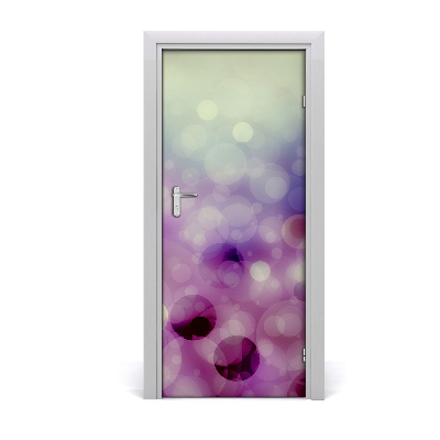 Adesivo per porta interna Ruote viola