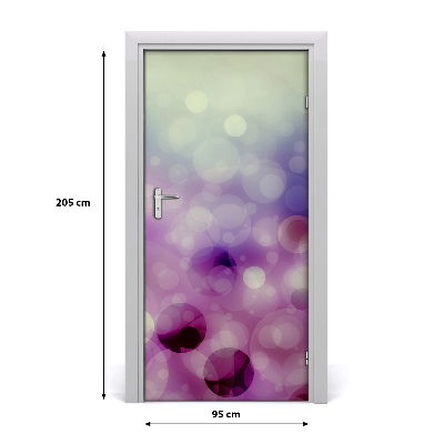 Adesivo per porta interna Ruote viola