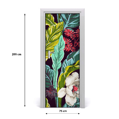 Sticker porta Fiori tropicali