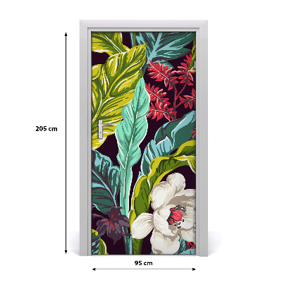 Sticker porta Fiori tropicali