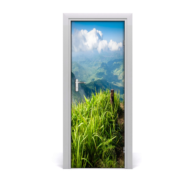 Poster adesivo per porta Tale di montagna