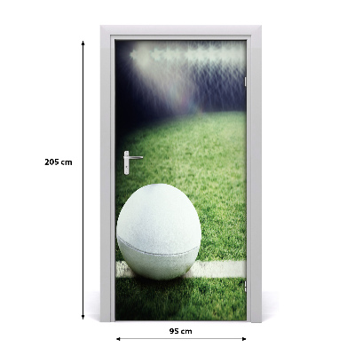 Adesivo per porta interna Pallone da rugby
