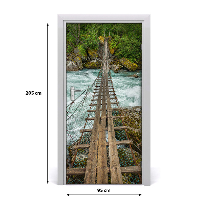 Adesivo per porta interna Ponte sospeso
