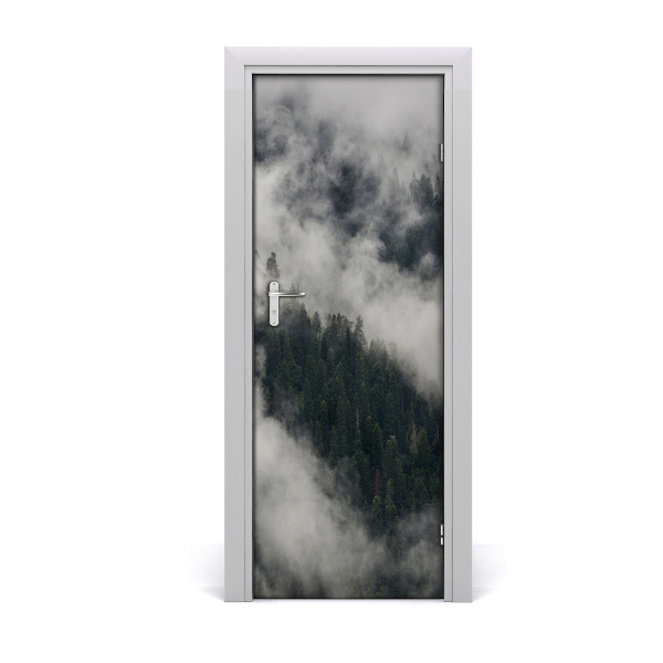 Poster adesivo per porta Cloud sulla foresta