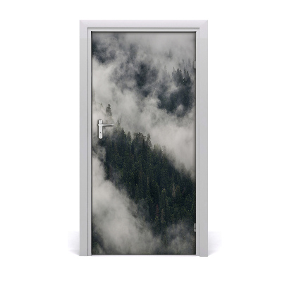 Poster adesivo per porta Cloud sulla foresta