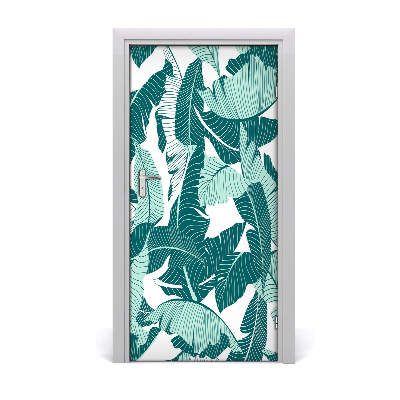 Sticker porta Foglie tropicali