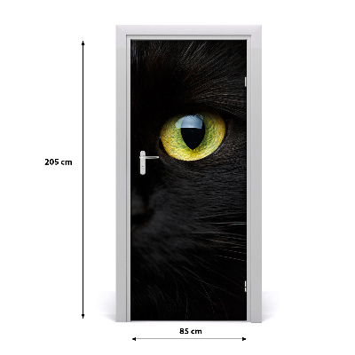 Poster adesivo per porta Gli occhi di gatto