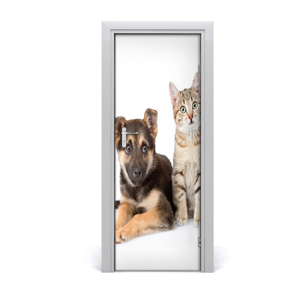 Adesivo per porta Cane e gatto