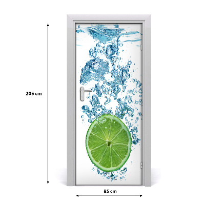 Sticker porta Lime sott'acqua
