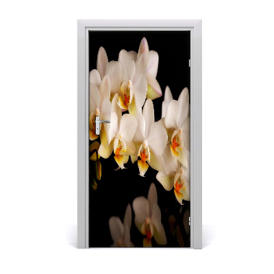 Adesivo per porta sulla porta dell'orchide